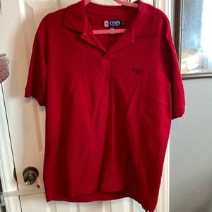 Chaps Vibrant Red Polo Shirt Size L